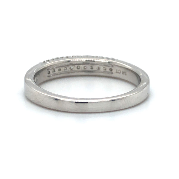 Estate Diamond Wedding Band 14k White Gold Sz 7