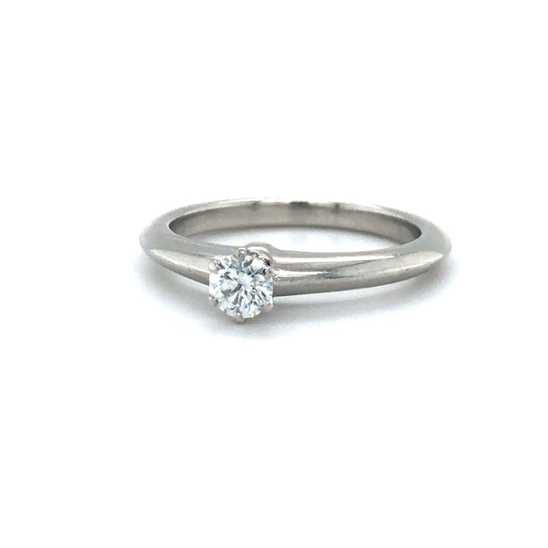 Tiffany & Co .20Ct Diamond Engagement Ring Platinum Sz 5