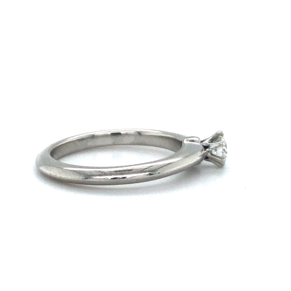 Tiffany & Co .20Ct Diamond Engagement Ring Platinum Sz 5