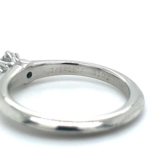 Tiffany & Co .20Ct Diamond Engagement Ring Platinum Sz 5