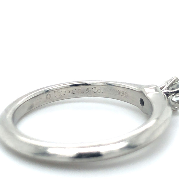 Tiffany & Co .20Ct Diamond Engagement Ring Platinum Sz 5