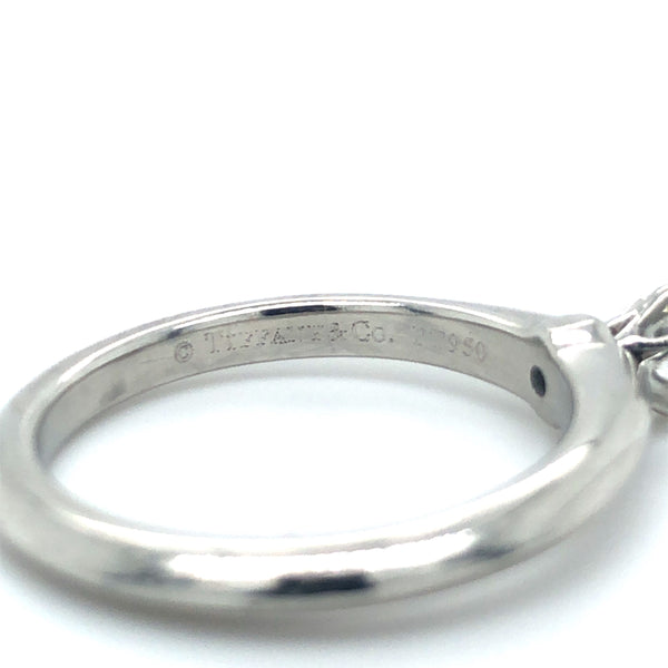 Tiffany & Co .20Ct Diamond Engagement Ring Platinum Sz 5